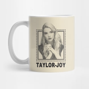 Anya Taylor Joy Vintage Retro Black Style Mug